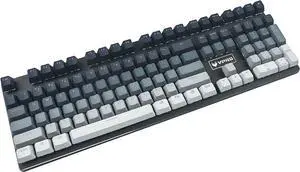 YMDK Double Shot 108 Dyed PBT Shine Through OEM Profile Keycap Rainbow Carbon Sunset Backlit Keycaps for MX Switches Mechanical KeyboardOnly Keycap (Polar Day)