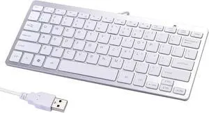 Powboro 2021 Upgraded PC Computer Laptop Mini USB Wired Keyboard for Mac and Windows 78 Scissor Keys Small Super Thin Compact Multimedia Keyboard (Silver) Powboro 2021 Upgraded PC Computer Laptop Mini USB Wired Keyboard for Mac and Windows 78 Scissor Keys Small Super Thin Compact Multimedia Keyboard (Silver)