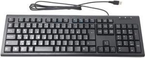 Solidtek Bilingual Japanese English Black USB Wired Computer Keyboard