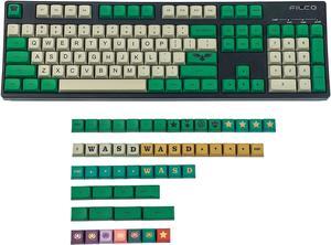 YMDK 157 Keys Sortie PBT Keycaps ZDA Similar to XDA Keycap Dye Sub for MX Keyboard 104 87 GK61 96 84 GK64 68 Key caps (157 Key Sortie)