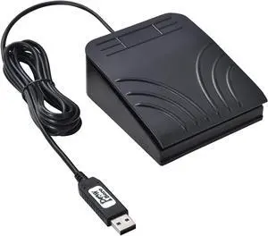 Powboro USB Foot Switch Single Pedal Control Custom Program PC Computer Keyboard Map Multimedia Key Photoelectric Optical Switch Transcription HID for PC Video Game,Push to talk