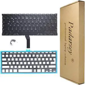 Padarsey Spanish ESPAÑOL Backlight Backlit Keyboard with 80 PCE Screws Compatible for MacBook Air 13-Inch A1369 A1466 2011 2012 2013 2014 2015