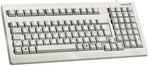 Cherry Electronics G80-1800LPCEU-0 Series G80-1800 Compact Industrial Keyboard, USB and PS/2 Interface, Mechanical Keyswitches, 15.9" W x 7.1" D x 1.7" H, Light Gray