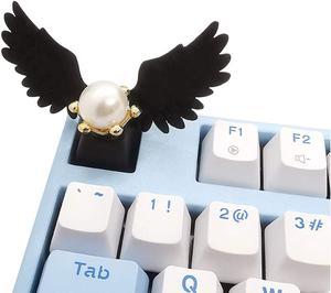 Kelendle Personalized Angel Wing PBT Keycap OEM Profile Keycap Esc Keycap for Mechanical Keyboard MX Switch R4 Black