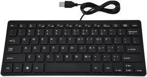 USB Mini Keyboard, Wired Slim Keyboard Small Compact Mini Computer Keyboard for Window PC Desktops, Laptop(Black) for keyboard usb tiny keyboard qwerty keyboard wired mini logitech keyboard keyboard q