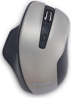Verbatim Silent Ergonomic Wireless Blue LED Mouse - Graphite