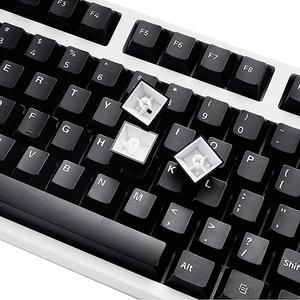 Black Keycaps, 139 Keys PBT Cherry Profile Double Shot White On Black keycaps for filco Cherry Ducky iKBC Mechanical Gaming Keyboard (Black)