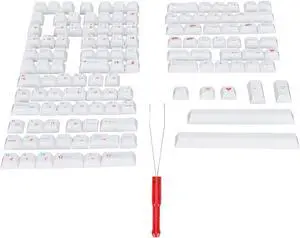 PBT Keycaps Set, 123 Key Ergonomic Design, Oil Resistant, Personalized Cartoon Style for Mechanical Keyboard, Includes Keycap Puller