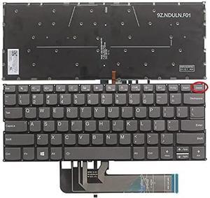 wangch 100% US Laptop Keyboard for Lenovo Yoga 730-13IKB 730-13IWL 730-15IKB 730-15IWL US Black/Gray/Gold Keyboard with Backlight (Color : Grey)