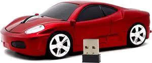 Ai5G Wireless Mouse Sports Car Mouse USB Computer Mice Optical 2.4GHz with Headlight 1600DPI for PC Laptop MAC (Red)