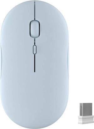 Wireless Mouse, 2.4G Noiseless Mouse with USB Receiver Portable Computer Mice for PC, Laptop and Windows/Mac/Linux (Blue)