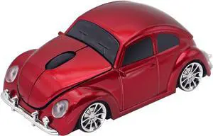 Aikchi Wireless Sports Car Mouse, 3D Optical Mouse for Desktop Laptop PC, Computer Mice for JKC (Red)