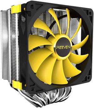 Reeven Justice 120mm Air CPU Cooler, Tower Heatsink with 6 Heatpipes and PWM Fan, Intel LGA1151, AMD