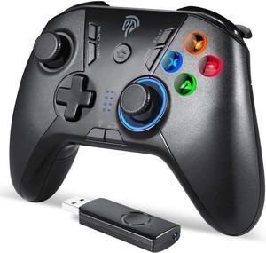 EasySMX 2.4G Wireless Controller for PS3, PC Gamepads with Vibration Fire  Button Range up to 10m Support PC (Windows XP/7/8/8.1/10), Steam, PS3