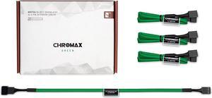 Noctua NA-SEC1 chromax.Green, 3-Pin/4-Pin Extension Cables (30cm, Green)