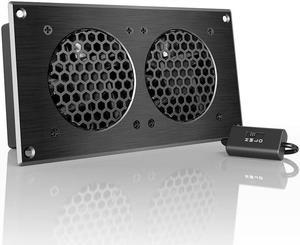 AC Infinity AIRPLATE S5, Quiet Cooling Fan System 8" with Speed Control, for Home Theater AV Cabinets