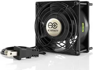 AC Infinity AXIAL 9238, Muffin Fan, 120V AC 92mm x 38mm High Speed, for DIY Cooling Ventilation Exhaust Projects