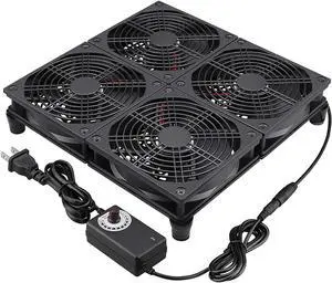 GDSTIME Rounter TV Box Cooling Fan with Speed Control, 182CFM Big Airflow Cooling for ASUS GT/RT-AC5300, Router TV Box Cooling Frame