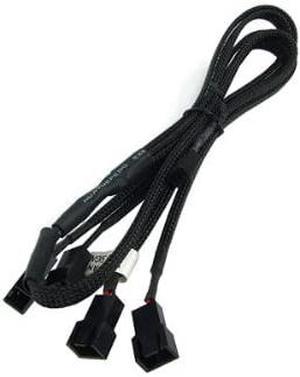 Phobya 3-Pin x 4 Fan Cable Splitter (Black)
