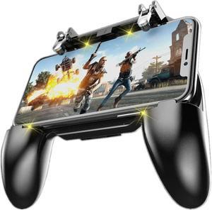 COOBILE Mobile Game Controller for PUBG Mobile Controller L1R1 Mobile Game Trigger Joystick Gamepad for 4-6.5" iOS & Android Phone(W10 Update)