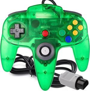 Classic 64 Controller, suily Game pad Joystick for 64 - Plug & Play (Non PC USB Version) (Transparent Green)