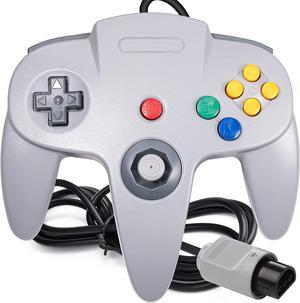Classic 64 Controller, suily Game pad Joystick for 64 - Plug & Play (Non PC USB Version) (Gray)