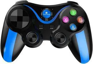 Gamepad Controllers Mobile Game Controller Game Controller Game Controller Game Physics Aid Bluetooth Wireless Controller Game Artifact Direct (Color : Blue, Size : 1510.55.4cm)