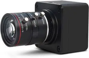 MOKOSE 4K@30fps USB Camera with 6-12mm Varifocal Manual Lens Webcam UVC Free Drive Compatible Windows Mac OS X Linux