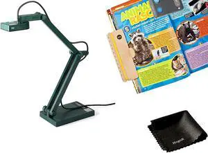 Ipevo v4K Ultra High Definition Portable USB Document Camera for Classrooms Teacher PageStay Bundle With HogoR Lens Cleaning Cloth—Mac OS,Windows,Chromebook Compatible for Live Demo,Web Conferencing
