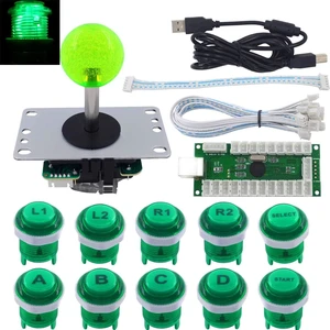 Arcade Stick DIY Kit, 10x Logo LED MX Buttons & 8-Way Joystick with USB Encoder for PC, MAME, Raspberry Pi, Color Mix Arcade Stick DIY Kit, 10x Logo LED MX Buttons & 8-Way Joystick with USB Encoder for PC, MAME, Raspberry Pi, Color Mix