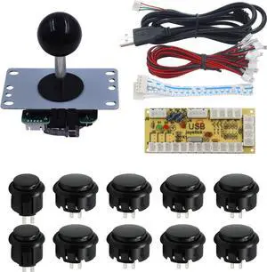 Arcade Game Controller Button Microswitch 8 Way Joystick Zero Delay USB Encoder Cable Stick DIY Kit for PC MAME Retropie Raspberry Pi Arcade Game Controller Button Microswitch 8 Way Joystick Zero Delay USB Encoder Cable Stick DIY Kit for PC MAME Retropie Raspberry Pi