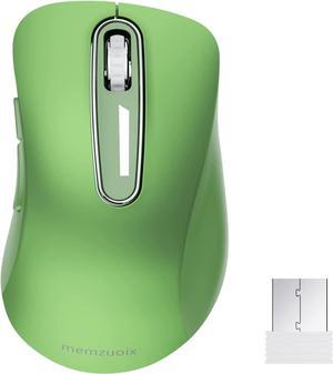 2.4G Wireless Mouse, 1200 DPI Mobile Optical Cordless Mouse with USB Receiver, Portable Computer Mice Wireless Mouse for Laptop, PC, Desktop, MacBook, 5 Buttons (Mint Green)