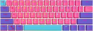 GTSP PBT Keycaps for 60 Percent Keyboard Keycaps OEM Profile RGB Keycap Set with Key Puller for Cherry MX Switches GK61 Mechanical Gaming Keycaps (Pink)