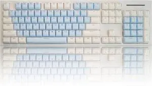 Crystal Keycaps,Ice Crystal Keycap,OEM Profile, Backlit Keycaps Set for Mechanical Keyboards with Cherry Mx Gateron Kailh switches- with Key Puller(Blue - White)