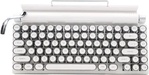 GUAZI STORE 83-Key Mechanical Keyboard dot Retro Typewriter Mechanical Keyboard Wireless Bluetooth Keyboard, Keyboard Gaming Mechanical,Anti-ghosting Blue Switch Mechanical Keyboard (White) GUAZI STORE 83-Key Mechanical Keyboard dot Retro Typewriter Mechanical Keyboard Wireless Bluetooth Keyboard, Keyboard Gaming Mechanical,Anti-ghosting Blue Switch Mechanical Keyboard (White)