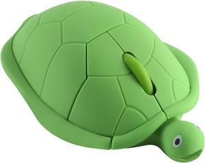 YOCUNKER Wireless Mouse 2.4Ghz Turtle Shape Cute Animal Design M Size Silent Click USB Optical Mouse Lightweight Cute Character Mouse for Kids Compatible with PC/Laptop/Computer/MacBook (Green)