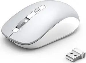 Bluetooth Mouse 2.4G Wireless Bluetooth Mouse Dual Mode(Bluetooth 5.0/3.0+USB) Computer Mice for Laptop/Computer MacBook/Windows/MacOS/Android - Gray Bluetooth Mouse 2.4G Wireless Bluetooth Mouse Dual Mode(Bluetooth 5.0/3.0+USB) Computer Mice for Laptop/Computer MacBook/Windows/MacOS/Android - Gray