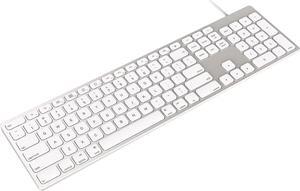 Aluminum USB Wired Keyboard with Numeric Keypad for Apple Mac Pro, Mini Mac, iMac, iMac Pro, MacBook Pro/Air