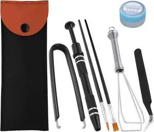 Keyboard Remover Tool Kit-7-Piece Set, Keycap Puller Include 5g Keyboard Lube, Switch Puller, Lubricating Pen, Cleaning Brush, Tweezers, 4-Jaw Gripper, and Key Cap Puller Keyboard Remover Tool Kit-7-Piece Set, Keycap Puller Include 5g Keyboard Lube, Switch Puller, Lubricating Pen, Cleaning Brush, Tweezers, 4-Jaw Gripper, and Key Cap Puller