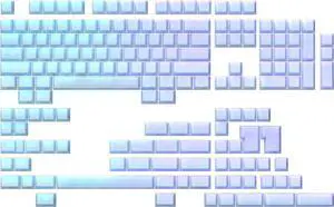 Ranked POM Jelly Premium Translucent Keycap Set | 1.45 mm Thick POM | Cherry Profile for Custom Mechanical Keyboard (White, 169 Keys)