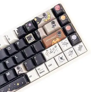 Keycaps - Astronaut Theme, Cherry Height, 142 Keys, PBT Material, Opaque