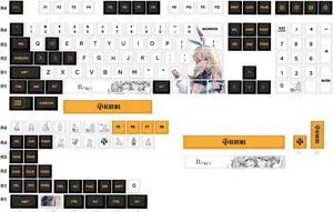 HiFiGo Mechkeys x Z Review Rinko Touch Cherry Profile Keycaps Set, 156 Key Caps Compatible with 60%, 65%, TKL, 75%, 96%, and Full-Size Keyboards (Rinko Touch)