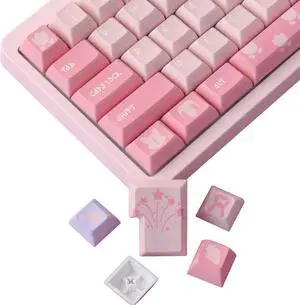 JOMKIZ Keycaps, 148 Keys Dye Sublimation Cherry Profile Keycaps Japanese PBT Keycap Set for Cherry MX Switches ISO/ANSI Layout Mechanical Keyboards
