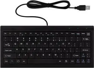 CUQI Mini Keyboard, Small Wired 82 Scissor Keys, USB Interface Compact for Android, Windows PC, Laptop, Raspberry Pi, Windows 10/8/7