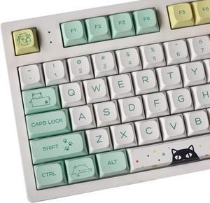 Cat Theme -131 Key XDA Standard Opaque Mechanical keycap Support Most Keyboards PBT Material (61-131 Keys)