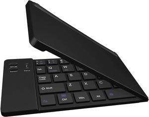 Works by Cellet Ultra Slim Folding Wireless Bluetooth Keyboard Compatible with Nokia 6300 with Phone HolderStand  Rechargeable FullSize Keyboard