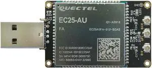 EXVIST 4G LTE USD Dongle W/ EC25-AU LCC Modem W/SIM Card Slot/GPS LTE FDD B1/B2/B3/B4/B5/B7/B8/B28