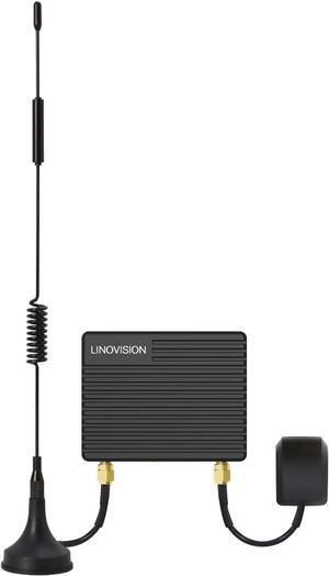 LINOVISION Mini Industrial 4G LTE Router with Low Power Consumption, GPS, RS232/RS485, DI/DO, USB Dongle Mode for Computer, Cellular Router for Vending Machine, Vehicles, Robots with Solar Battery