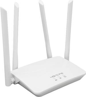 Unlocked 4G LTE Modem Router with SIM Card Slot, 300Mbps WiFi, Wireless Router, 5dBi Antennas, for Asian Area 100240V (US Plug)