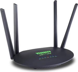 4G LTE Router with SIM Card Slot 300Mbps Unlocked Wireless Mobile WiFi Hotspot Routers with 4pcs Non-Detachable Antennas for B2/B4/B5/B12/B13/B17/B18/B25/B26, Sim Card Router Prepaid Hotspot